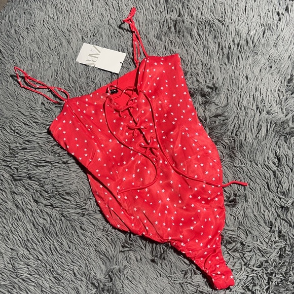 🥰🥰ZARA Stars Satin Effect Bodysuit🥰🥰 - Picture 5 of 12